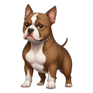 Dark brown american pocket bully sticker