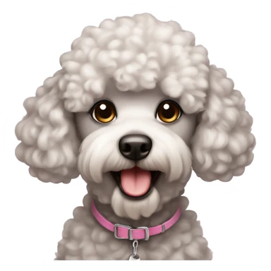 cute poodle sticker