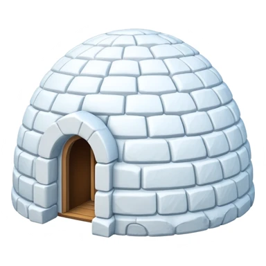 igloo with snow covered the top sticker