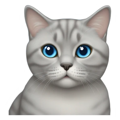 british shorthair cat with blue eyes sticker