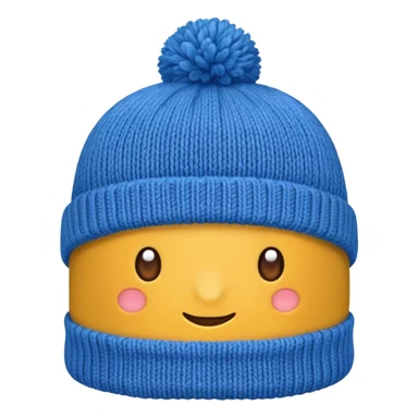 Blue winter hat sticker