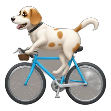 dog on a bike sticker
