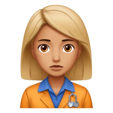 A female employee who has a minor injury that needs to report it. sticker