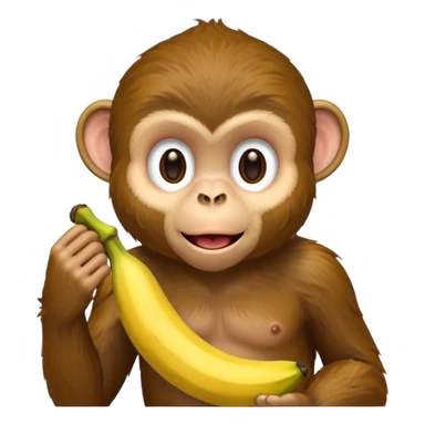retarded looking monkey sucking a banana sticker