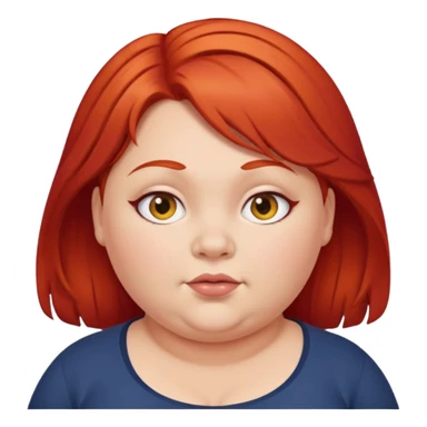 Fat girl with red hair sticker