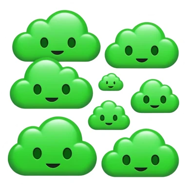 need a perfect emoji pack set for a decentralized infrastructure project for cloud depin etc in web3 crypto black and green neon sticker