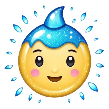  sparkling shiny glitter, with bright sparkles and shimmering particles, simple cute cartoon style sticker