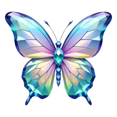 butterfly shaped 56-carat iridescent diamond sticker