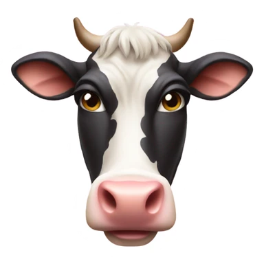 Cow with long pink nails sticker