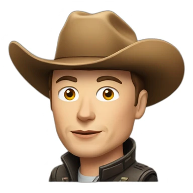 Elon Musk as a Spacecowboy sticker