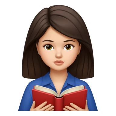 selena gomez is reading a book sticker