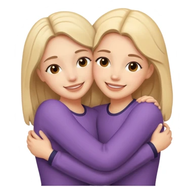 Hugging sister love sticker