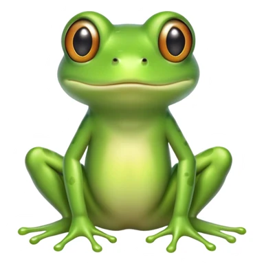 cute green frog with visible legs sitting sticker