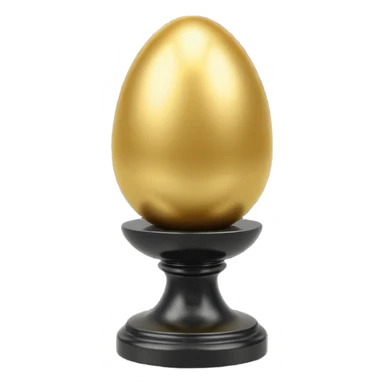 golden egg on a black marble pedestal sticker