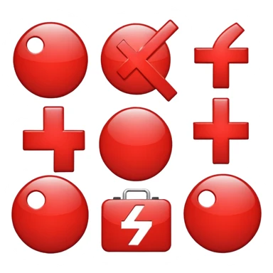 plus and percentage sign in red sticker