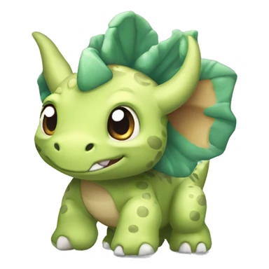 cute triceratops pokemon sticker