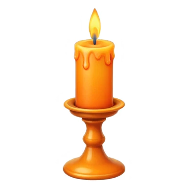 Candle in a candlestick sticker