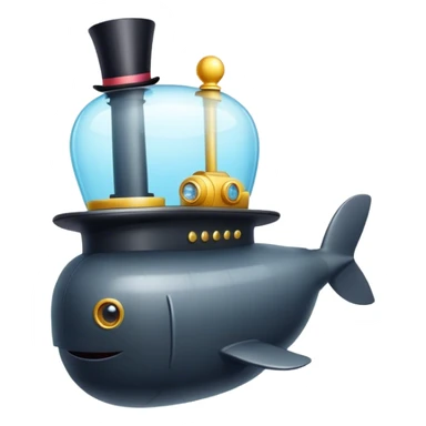 Submarine wearing a top hat sticker