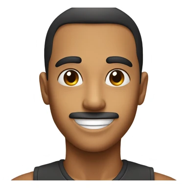 Eyebrow raise with smile sticker