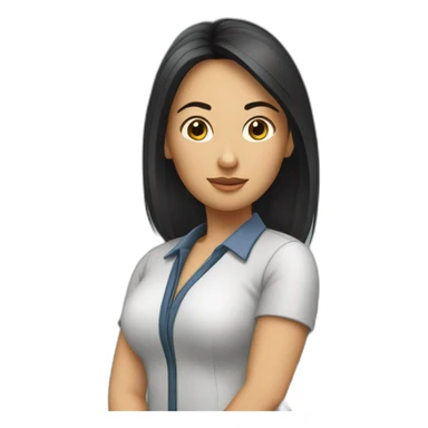 insctructor at driving school woman with black hairs sticker