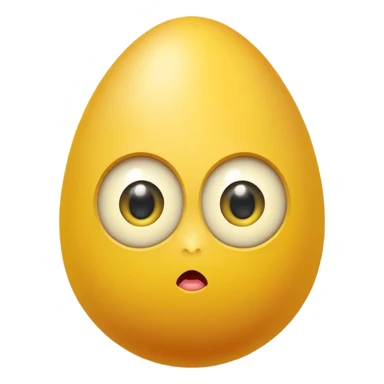 yellow egg with eyes looking funny sticker