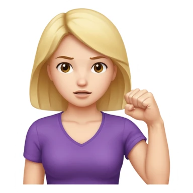 Girl pumping her fist sticker