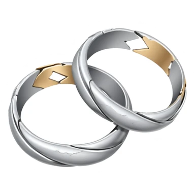 2 broken wedding ring sticker