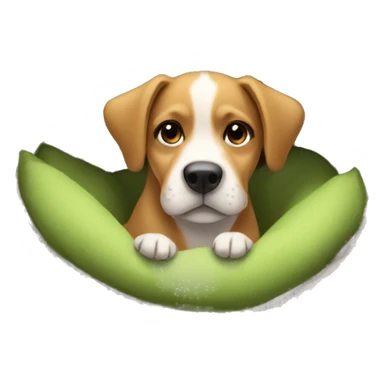 Dog in a nest sticker