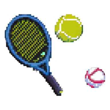 tennis racket and ball sticker