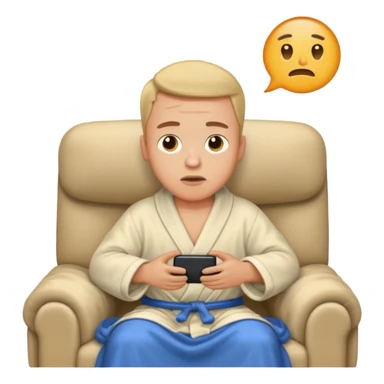 bored man watching television
 sticker