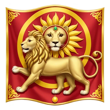 Lion and sun flag of imperial IranFlag of the Achaemenid Empire  sticker