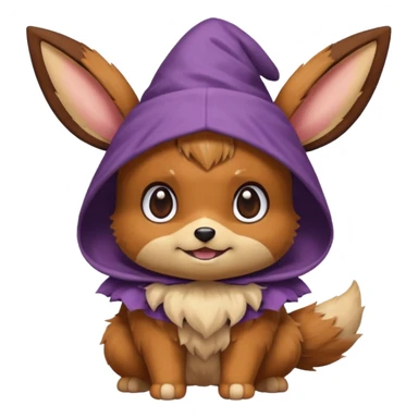 Eevee from pokeman wearing a Halloween custom  sticker