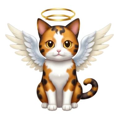tortoiseshell cat angel sticker