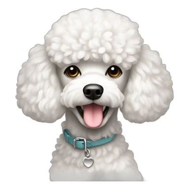 cool white toypoodle sticker