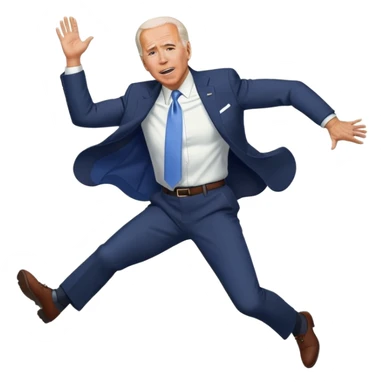 Biden falling  sticker