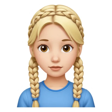 braided pig blonde sticker