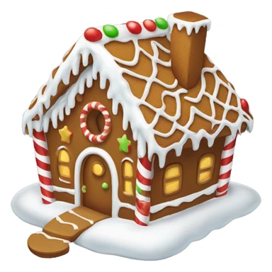 Cute gingerbread christmas house  sticker