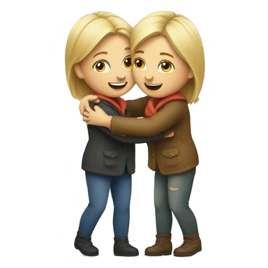 Hug two dutch girlfriends sticker