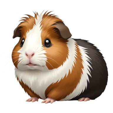 Black brown and white guinea pig sticker