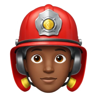 helmet fireman in unfiorm sticker
