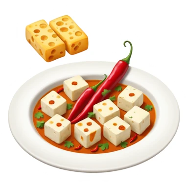 Act as Emoji expert and generate Masala paneer and paneer emojie sticker