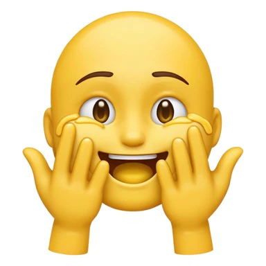emoji that’s choking itself with their hands with a smile and tears  sticker