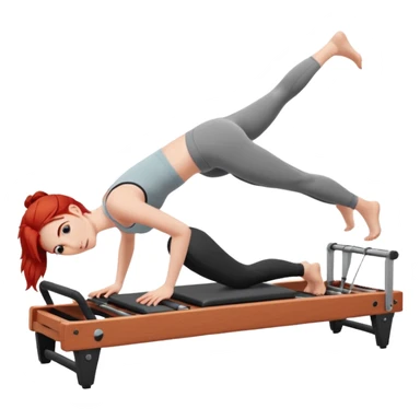 Pilates + red hair + white girl + reformer sticker