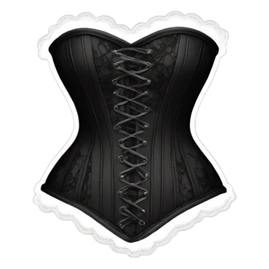 black lace corset sticker