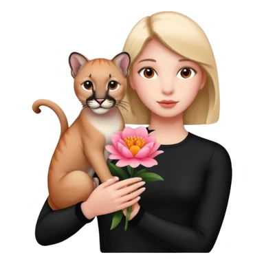 a flower in hand that holds the puma sticker