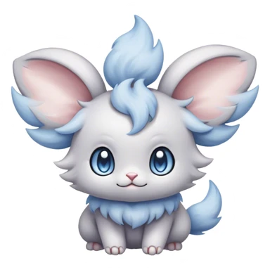 Minccino-Espurr-creature-hybrid sticker
