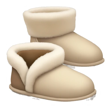 pastel beige cute ugg slippers sticker