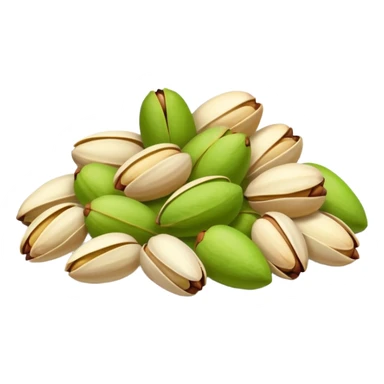 Heap of raw pistachio with shells, natural and organic, close-up view sticker