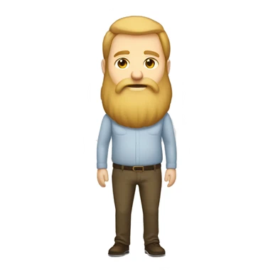 Caucasian male with long, golden hair, big beard, and obese. sticker