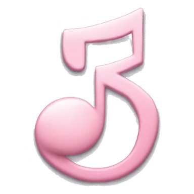 music 8th note with a light pink bow on it  sticker